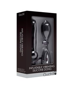 Vibrador Insuflável Dong de Silicone Ouch! Preto Caixa