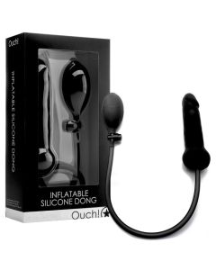 Dildo Insuflável Dong de Silicone Ouch! Preto Conjunto