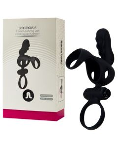 Manga Vibratória C/ Anel Vibratório Spartacus R Adrien Lastic Preta