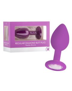 Plug Anal Diamond Butt Plug Pequeno Roxo