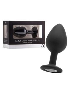 Plug Anal Diamond Butt Plug Largo Preto
