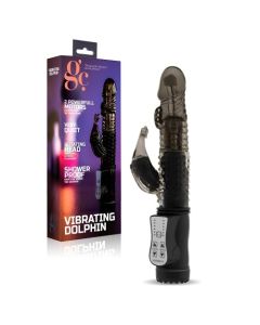 Vibrador Vibrating Dolphin Preto Conjunto
