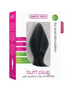 Plug Anal Butt Plug II C/ Ventosa Preto Pequeno Caixa