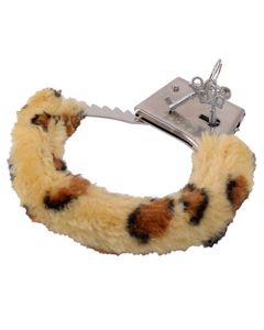 Algemas C/ Peluche BestSeller Furry Handcuffs Padrão Leopardo 1