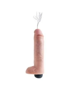 Dildo Realístico C/ Ejaculação e Testículos King Cock Squirting Cock 10