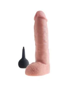 Dildo Realístico C/ Ejaculação e Testículos King Cock Squirting Cock 11