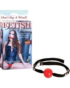 Mordaça Beginners Ball Gag Fetish Fantasy Series Vermelha Conjunto