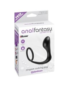 Plug C/ Anel Ass Gasm Cockring Plug Anal Fantasy Caixa