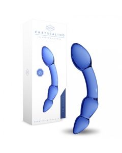 Dildo Vidro Superior Chrystalino Azul Conjunto