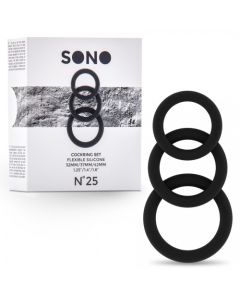 Conjunto de Aneís Sono Nº25 Cockring Set Preto Conjunto