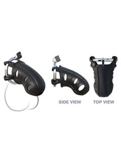 Jaula Fantasy C-RIngz Hardcore Silicone Cock Blocker Preta 2