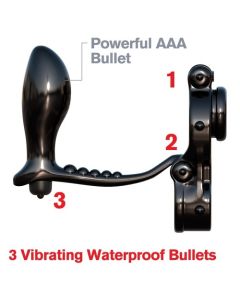 Plug Anal C/ Anel Fantasy C-Ringz IronMan Ass-Gasm Preto 1