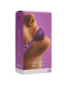 Mordaça Ouch! Silicone Ball Gag Roxa Caixa