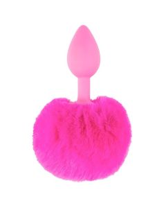 Plug Anal Pipedream Neon C/ Cauda de Coelho Rosa 1