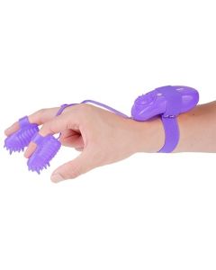 Kit Estimulador Digital Vibratório Neon Magic Touch Finger Fun Roxo