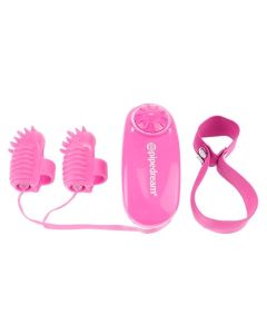 Kit Estimulador Digital Vibratório Neon Magic Touch Finger Fun Rosa