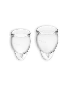 Conjunto de 2 Copos Menstruais Satisfyer Feel Confident Transparente