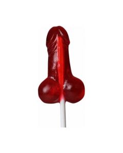 Chupa-Chupa de Goma em Forma de Pénis Morango