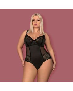 Body Amallie Tamanho Queen Obsessive Preto Frente