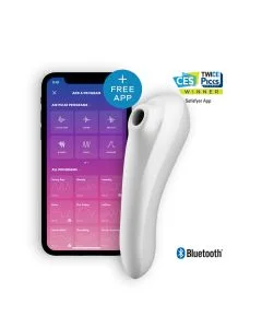 Estimulador Clítoris Recarregável Satisfyer Dual Pleasure C/ APP Branco