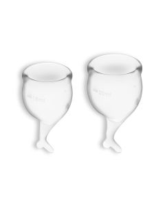 Conjunto de 2 Copos Menstruais Satisfyer Feel Secure Transparente