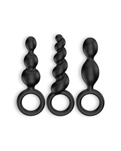 Conjunto de 3 Plugs Anais Booty Call Satisfyer Pretos