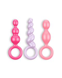 Conjunto de 3 Plugs Anais Booty Call Satisfyer Coloridos
