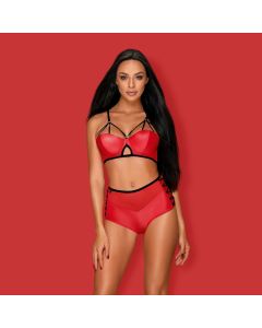 Conjunto Leatheria Obsessive Vermelho Frente