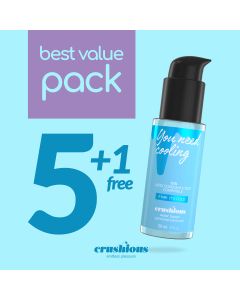 Pack de Lubrificantes à Base de Água Crushious Efeito Frio (5 X 50 ml) + 1 Grátis