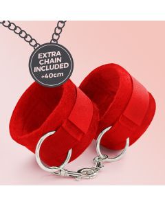 Algemas de Velcro Touch Love C/ Corrente de 40cm Extra Crushious Vermelhas