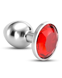 Plug Anal Joia Bijou Vermelho Pequeno Crushious C/ Bolsa Aveludada Grátis 1