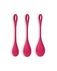 Conjunto de 3 Bolas Kegel Yoni Power 1 Satisfyer Vermelhas