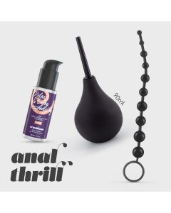 Anal Thrill Duche Anal 90ml C/ Lubrificante Anal 50ml & Tira de 10 Pérolas Anais Crushious