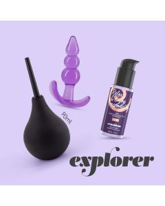Explorer Duche Anal 90ml C/ Lubrificante Anal 50ml & Plug The Plunger Crushious