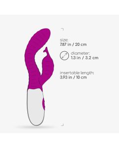 Vibrador C/ Estimulador Clitóris Gummie Roxo C/ Lubrificante à Base de Água Crushious 5