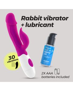 Vibrador C/ Estimulador Clitóris Mochi Roxo C/ Lubrificante à Base de Água Crushious 6
