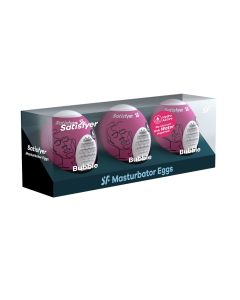 Pack de 3 Masturbador Masturbator Egg Bubble Satisfyer