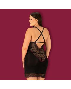 Camisa de Noite & Tanga Vanessme Tamanho Queen Obsessive Trás