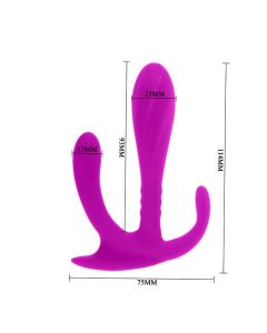 Estimulador Clítoris e Anal Pretty Love Edgar 3 Lilás Dimensões