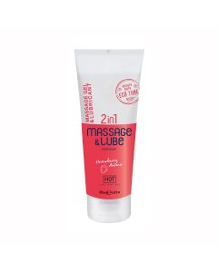 Gel Massagem e Lubrificante 2 em 1 Morango Hot (200 ml)