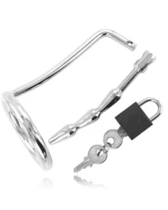 Anel Metal Hard Chastity Cock Ring Uretral