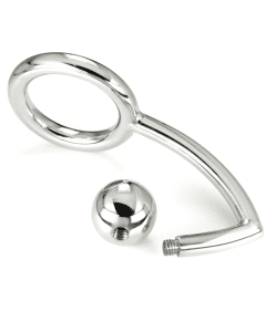Anel C/ Plug Anal Metal Hard Cock Ring Intruder with AnalBead 30mm