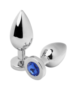 Plug Anal Metal Hard Plug Diamond Azul Cristal Pequeno