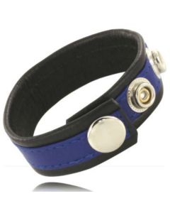 Correia de Couro Ajustável Pénis Leather Body Azul