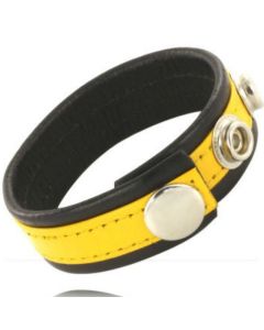 Correia de Couro Ajustável Pénis Leather Body Amarela