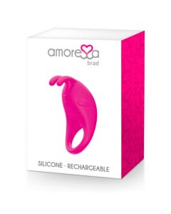 Anel Vibratório Recarregável Amoressa Brad Rosa Caixa