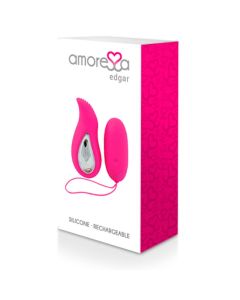 Ovo Vibratório Recarregável C/ Comando Rosa Amoressa Caixa