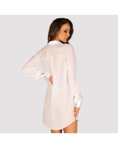 Camisa de Noite & Tanga Stellya Obsessive Branca Trás