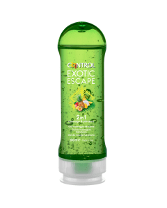 Gel de Massagem Estimulante Control 2 em 1 Massage & Pleasure Exotic Escape (200 ml)