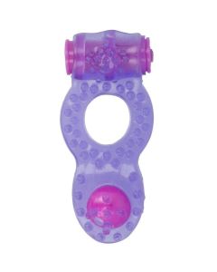 Anel Vibratório Casual Love Vibrating Double Pleasure Púrpura
